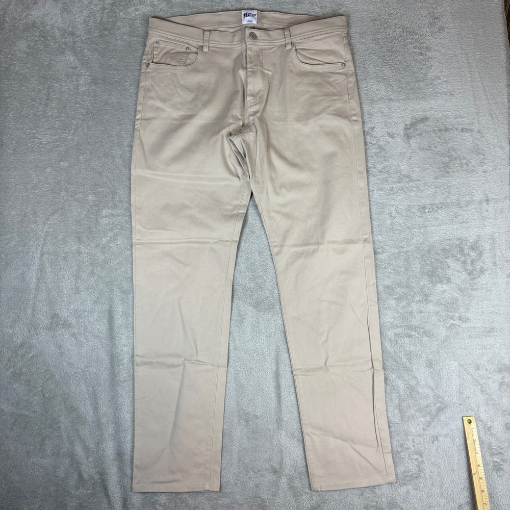 J. Press Pants Mens 36x34 (Fits 36x33) 5-Pocket Twill Chino Khaki Tan